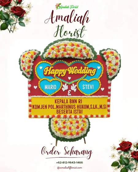Papan Bunga Pernikahan Bunar